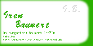 iren baumert business card